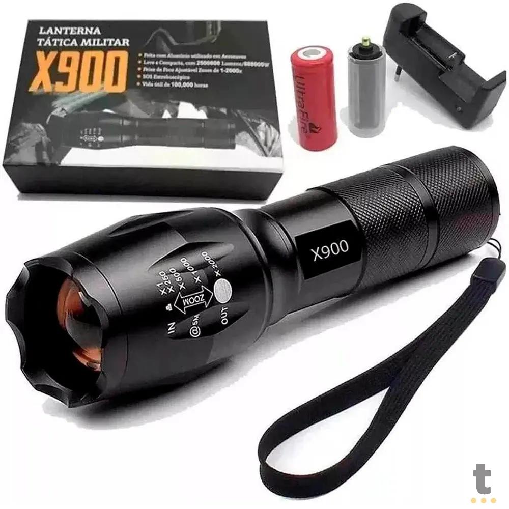 Lanterna Recarregável Led Pequena USB Charge 3 em 1 X900 Truedata